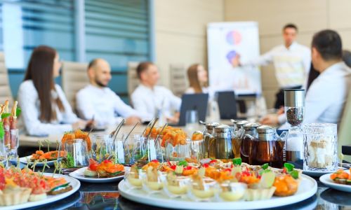 Corporate meeting catering
