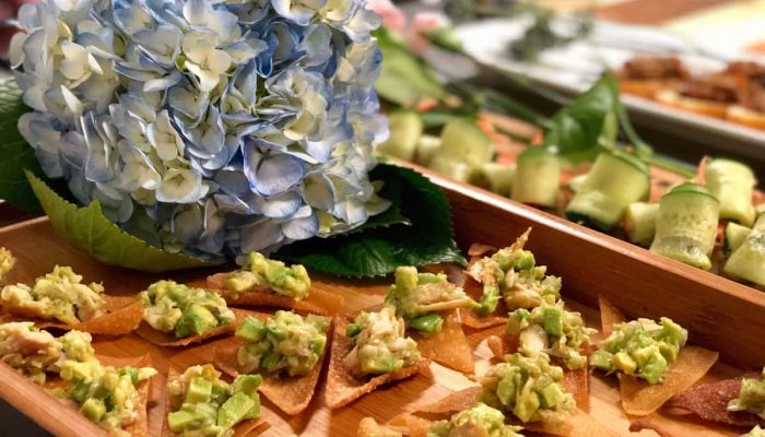 Chip with avocado appetizer
